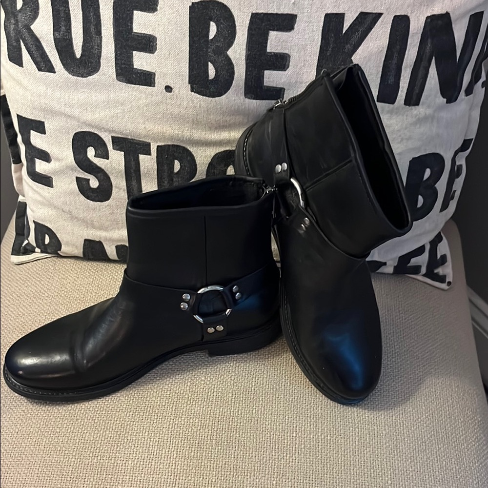 Black Ankle Boots Moto Boots
